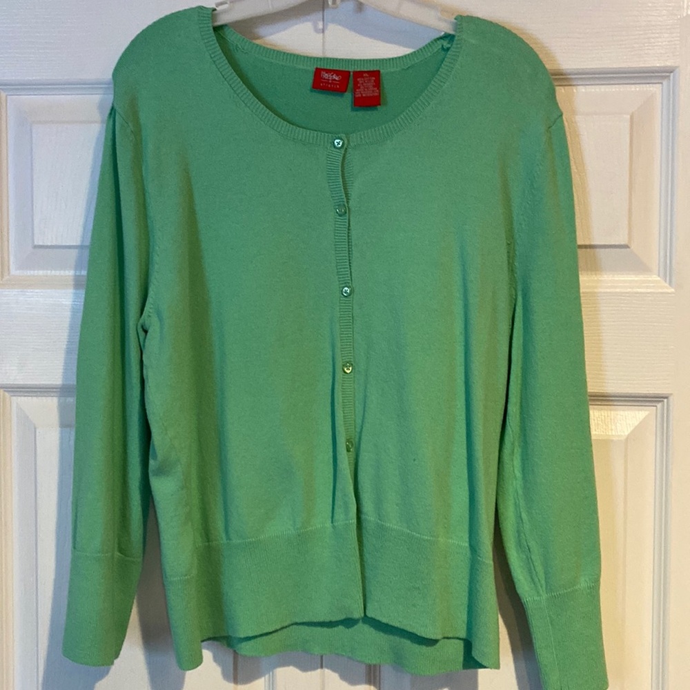 Massimo Green button down cardigan
